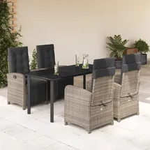vidaXL Garten-Essgruppe 5-tlg. Grau
