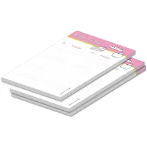 PRICARO Einkaufsliste Food magnetisch rosa A5 25 Blatt 3 St.
