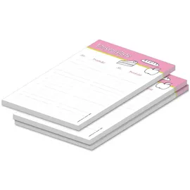 PRICARO Einkaufsliste Food magnetisch rosa A5 25 Blatt 3 St.