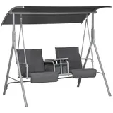 Outsunny Hollywoodschaukel anthrazit 2-Sitzer 057GY0431