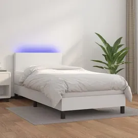vidaXL Boxspringbett 90 x 190 cm Weiß
