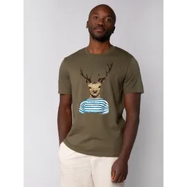 wat? APPAREL T-Shirt Hirsch in Khaki | Gr.: 46