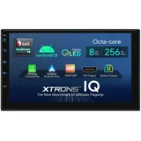 XTRONS 7 Zoll QLED Android 13 Autoradio Qualcomm 665 Octa Core 8GB 256GB Eingebaut 4G LTE CarAutoPlay Android Auto AKM DSP HD Ausgang Universal Double Din Autoradio Optional OBD DVR DAB TPMS(TIQ722P)