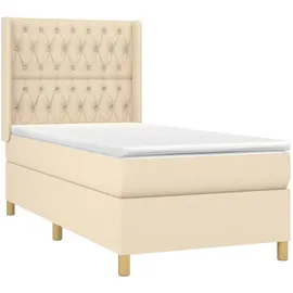 vidaXL Boxspringbett 100 x 200 cm Creme