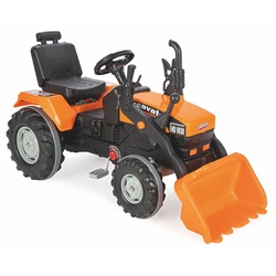 Pilsan Kinderbagger 07297 Trettraktor Pedale Hupe bewegliche Schaufel bis 50 kg orange
