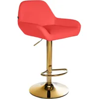 CLP Barhocker Braga Gold Kunstleder rot