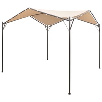 Prolenta Premium Pavillon Partyzelt Überdachung 4x4 m Stahl Beige