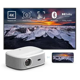 MAXXO LED800, Full HD Beamer – 700 ANSI Lumen, HDR10, 4K, Unterstützung, WiFi, Bluetooth, Dolby Audio, zertifiziertes Netflix, YouTube, Prime Video, Linux (Weiß)