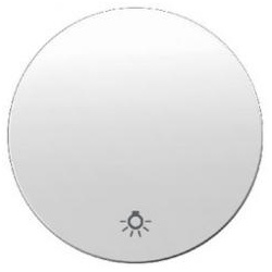 Wippe mit Aufdruck Symbol Licht (polarweiß, glänzend)