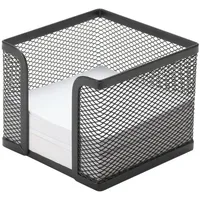 Q-Connect Zettelbox Metall 9,8x8x9,8 cm Schwarz