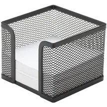 Q-Connect Zettelbox Metall 9,8x8x9,8 cm Schwarz