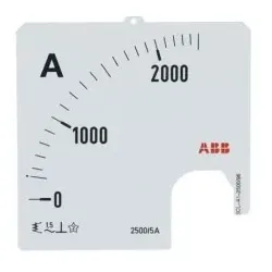 ABB SCL-A1-2500/96 Amperemeter Skale Stromwandleranschluss 2500/5A 2CSG113389R5011 SCLA1250096