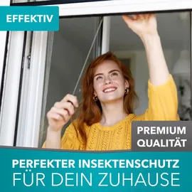 APANA Insektenschutz Fenster Rollo 190 x 200 cm weiß