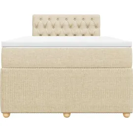vidaXL Boxspringbett 120 x 200 cm Creme