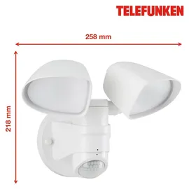 Telefunken Außenleuchte Kunststoff 16,0 cm inkl. Bewegungsmelder weiß
