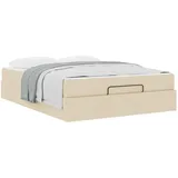 vidaXL Bettgestell 140 x 200 cm Creme