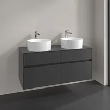 Villeroy & Boch Waschbeckenunterschrank 4 Auszüge 120 x 54,8 x 50 cm Schwarz