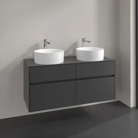 Villeroy & Boch Waschbeckenunterschrank 4 Auszüge 120 x 54,8 x 50 cm Schwarz