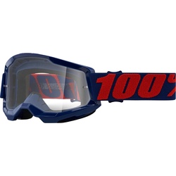 100%, Unisex, Sportbrille, Strata 2 MTB Clear Lens, Blau