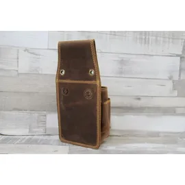 GREENBURRY Vintage Kellnertasche Leder Kellnerhalfter Holster Kellnerbörsenköcher braun