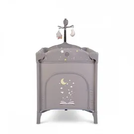 Cangaroo Reisebett Once upon a time, 2 Ebenen, Seiteneingang, Matratze, Mobile, Farbe:grau