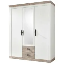 Kleiderschrank  Roble , weiß , Maße (cm): B: 169 H: 201