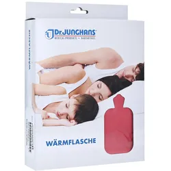 Wärmflasche mit Bezug rot 1,5 l