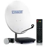 Schwaiger SAT-Anlage, HDTV 4TN 80 cm, Quad LNB