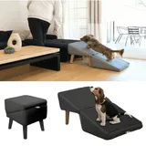 Generisch 2-in-1 Hunderampe Auto Klappbar, rutschfeste Haustiertreppe, Hundetreppe Für Kleine Hunde, Leichte Tragbare Katzentreppe, Rampe Hund Für Bett, Couch, Sofa Und Auto,Schwarz