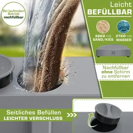 tillvex Schirmständer PAVERA Granit 37 Liter Grau