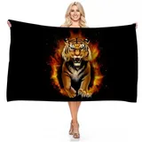 IMFLY Badetuch - Weißer Tiger - 70x140cm Strandtuch,Microfaser Strandtuch,Große Strandtücher XXL Badetuch,Handtuch Erwachsene Jugend (3,90x180cm)