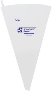 SCHNEIDER Export Spritzbeutel, Mehrmals verwendbare Spritztüte aus Baumwollgewebe mit starker Beschichtung, Größe: 5 - 50 cm