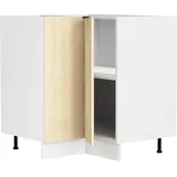 VCM Eckschrank Küchenschrank 76 x 76 x 82 cm Braun