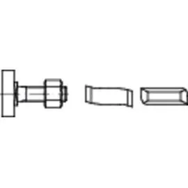 hs montagetechnik Hammerkopfschraube HS 38/17 4,6 galZn M16 x 40 50 Stück