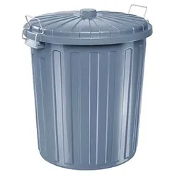 helit Abfalltonne mit Deckel 73L - GR