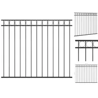 vidaXL Zaunfeld Stahl 1,7x1,5 m Schwarz