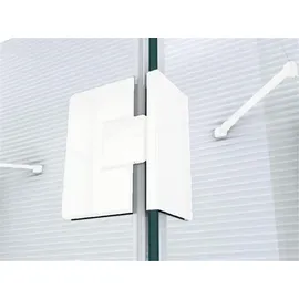 Glaszentrum Hagen Ares U-Duschkabine mit Drehtür 80 x 195 cm ESG Glas transparent