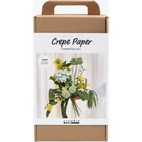 Creativ Company Krepppapier Maxi Kreativ Set Blumenstrauß Hellgrün Dunkelgrün Pastellgrün Weiß
