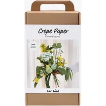 Creativ Company Krepppapier Maxi Kreativ Set Blumenstrauß Hellgrün Dunkelgrün Pastellgrün Weiß