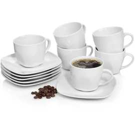 sänger Bilgola Kaffeetassen Set 0,15 l Weiß 6 St.