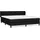 vidaXL Boxspringbett mit Matratze Schwarz 180x200 cm Stoff