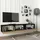 [en.casa] Vihti Lowboard 180x31x29,5 cm Schwarz/Eiche Holzwerkstoff
