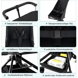 Costway Reisebuggy Schwarz