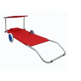 VCM Sonnenliege 165 x 65 x 16 cm Rot