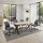 Hela Tische 5tlg., Essgruppe Iller, Tisch 140x90 cm", grau Wildeiche MDF, X-Gestell, Schwingstuhl, Federkorb