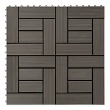 vidaXL Teppichboden 22 Stk. Terrassenfliesen 30 x 30 cm 2 qm WPC Dunkelbraun braun