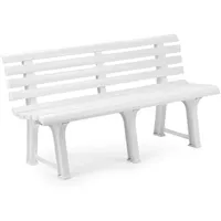 Dmora Gartenbank Dluzard, Monoblock-Gartenbank, Außenbank, 100 % Italy,145x49h74 cm,