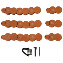 Hti-Living Beetumrandung Nessa Solar Palisade 12-teilig Terracotta