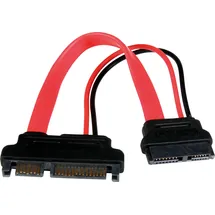 Startech ST SLSATAADAP6 - Kabel slim SATA Bu. > SATA ST., 15 cm, rot