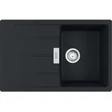 Franke Centro CNG 611-78 links Einbauspüle granit schwarz matt Excenterbetätigung 760 x 480 mm